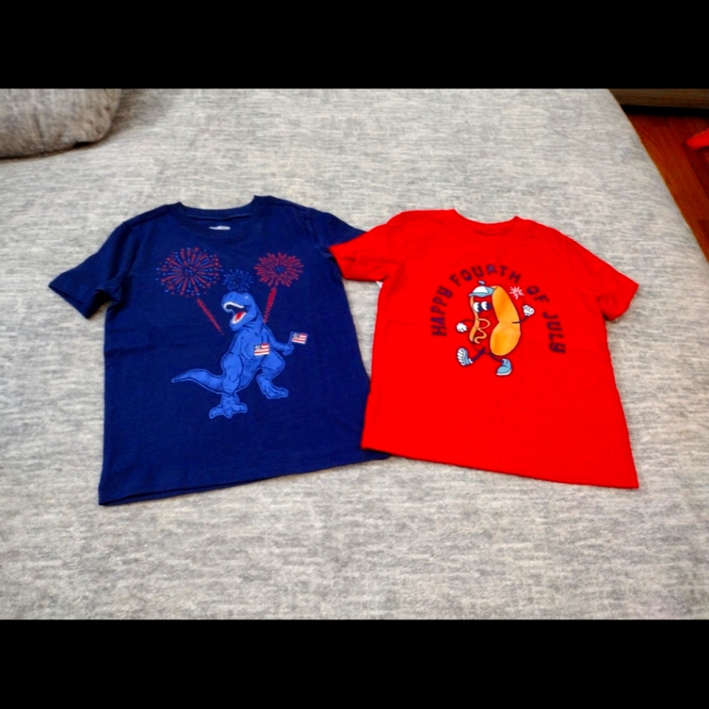 NWOT Boys 2T July Tees